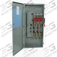 EATON Safety Switch: Non-Fusible, 100 A, Three Phase, 600V AC, Galvanized Steel, Indoor (MPN DH363UGK). Key specifications — attr867131: EATON.
