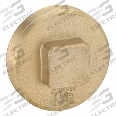 OATEY Plug: Plug, 1 1/2 in Fitting Pipe Size, NPT Threaded, Brass, 10 psi - Drainage Brass Pipe Fittings
