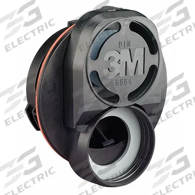 3M DIN Port Adapter Assembly: 6000 Series Full Face Respirators (MPN 6884) - Respirator Air-Port Adapters
