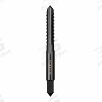 MILWAUKEE Straight Flute Tap: M6x1 Metric, 2B, 4 Flute, Plug Chamfer, Black Oxide Carbon Steel (MPN 49-57-5136)