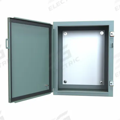 HAMMOND Electrical Enclosure: Steel, 20 in x 16 in x 10 in, NEMA 12/13, w/Panel - Steel Dust-Tight Enclosures