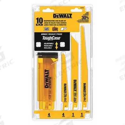 DEWALT Reciprocating Saw Blade Set: 10 Pieces, Reciprocating Saw Blade Set - Reciprocating Saw Blade Sets