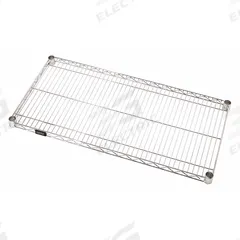 QUANTUM STORAGE SYSTEMS Wire Shelf: 72 in x 24 in, 1 Shelves, Split Sleeve, 600 lb Load Capacity (MPN 2472S). Key specifications — attr14131: Dry; attr5350: Type 304 Stainless Steel; attr37501: QUANTUM STORAGE SYSTEMS; attr14126: Silver.