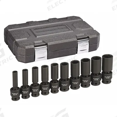 GEARWRENCH Socket Set: 3/8 in Drive Size, 3/8 in to 15/16 in Socket Size Range - SAE Impact Socket Sets