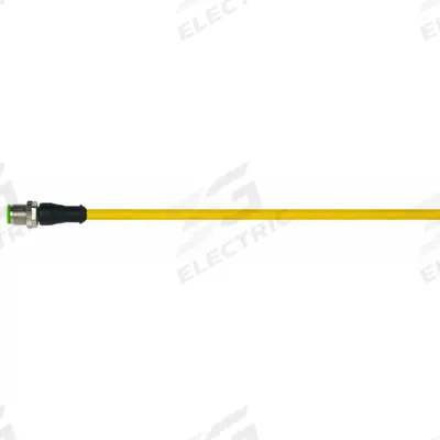 MURRELEKTRONIK Cordset: M12 Male Straight X Bare Wire, 5 Pins, Yellow, PUR, 0.6 m Cable Lg - Single-Ended Cordsets with PUR Jacket for Twisting Applications