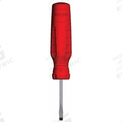 PROTO Screwdrivers: 1/8 in Tip Size, Std Lg, 5 1/4 in Overall Lg, 2 in Shank Lg - General Purpose Slotted Screwdrivers