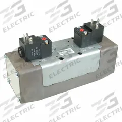 AVENTICS Solenoid Air Control Valve: Series CERAM, Double Solenoid, Five-Way / Three-Position (MPN R432006290). Key specifications — attr1076671: Internal Pilot; attr1076694: Detent; attr1076684: Non-Locking; attr1076708: 110 to 120V AC; attr1076649: Closed.