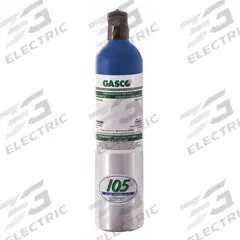 GASCO Calibration Gas: Air, +/-2% Accuracy, CO, Calibration Gas, 105 L Cylinder Capacity, Cylinder (MPN 105ES-50-450). Key specifications — For Use With: All OEM Gas Detectors; Background Gas: Air; Brand: GASCO; Gas Mixture: Carbon Monoxide 450 ppm.