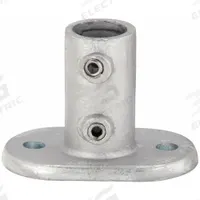 Structural Pipe Fitting: Railing Base Flange, Oval, 1 1/4 in For Pipe Size, Cast Iron, Gray (MPN 4NXU4). Key specifications — Manufacturer Part Number: 4NXU4; Brand: APPROVED VENDOR; Finish: Zinc-Plated; Material: Cast Iron; Product Type: Railing Base Flange.