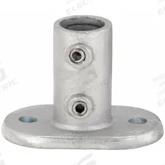 Structural Pipe Fitting: Railing Base Flange, Oval, 1 1/4 in For Pipe Size, Cast Iron, Gray (MPN 4NXU4). Key specifications — Manufacturer Part Number: 4NXU4; Brand: APPROVED VENDOR; Finish: Zinc-Plated; Material: Cast Iron; Product Type: Railing Base Flange.