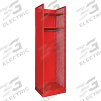 HALLOWELL Gear Locker: 24 3/4 in x 22 in x 86 1/4 in, Steel, 2 Shelves, 1 Compartments, Red (MPN TGNN42(84)-1BC-G-RR-HT). Key specifications — Includes Hanging Rod: Yes; Locker Color: Red; Frame Assembled: Assembled; Locker Finish: Galvanneal; Locker Material: Steel; Includes Footlocker: No; Includes Security Box: No; Open Front: Yes.