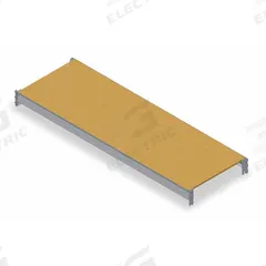 TENNSCO Shelf: 60 in x 48 in, Particleboard, 3,800 lb Load Capacity (MPN 1). Key specifications — Decking Material: Particleboard; Frame Finish: Powder Coated; Frame Material: Steel; Color: Industrial Gray; Includes: (2) Crossbars; Brand: TENNSCO.