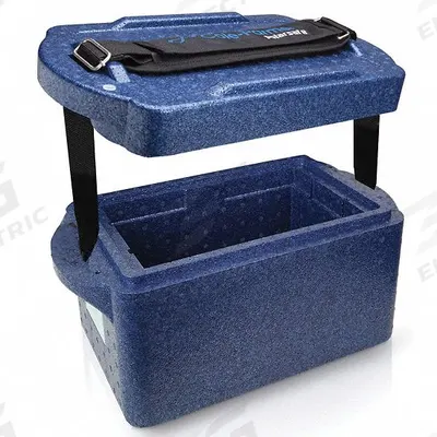 COLE-PARMER Cryogenic Storage Box: 11 3/8 in Overall Lg, 5 1/8 in Overall Wd, 6 3/4 in Overall Ht - Specimen Transport Coolers