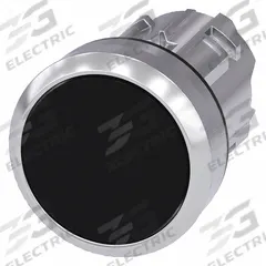 SIEMENS Flush Push Button: Black, 22 mm Mounting Size, Metallic, Momentary (MPN 3SU1050-0AB10-0AA0). Key specifications — Brand: SIEMENS; Action: Momentary; Series: 3SU; Push Button Material Type: Metallic.