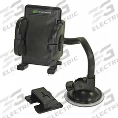 BRACKETRON GPS Mount: Mobile Phone Mount, Mobile Phones/MP3 Players/Tablets, Windshield, Black (MPN PHW203BL). Key specifications — Product Type: Mobile Phone Mount; Compatible Devices: MP3 Players; Color: Black; Mounting Location: Windshield; Includes: 9.5 in Rotating Window Mount; Features: Interior Automotive Accessories.