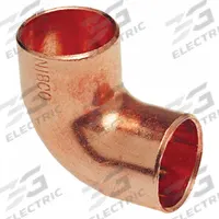 NIBCO Sweat Fitting Elbow: 4 in CTS x 4 in CTS, Cup x FTG, Wrot Copper (MPN 607 4)