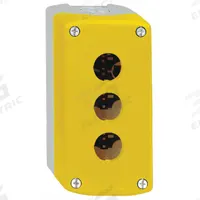 SCHNEIDER ELECTRIC Control Station Enclosure: 22mm, 3 Holes, Non-Metallic, NEMA 13/4X (MPN XALK03H7). Key specifications — Brand: SCHNEIDER; Environments & Applications: Washdown-Corrosion-Resistant.