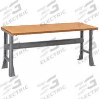 TENNSCO Workbench: Fixed Ht, Tempered Hardwood, 72 in x 30 in, 4,000 lb Overall Load Capacity, Gray (MPN WB-1-3072C). Key specifications — Brand: TENNSCO.