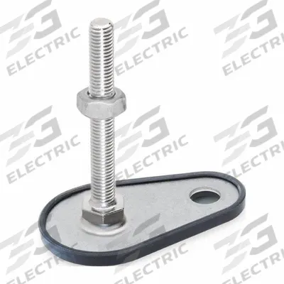 JW WINCO Male-End Leveling Mount: Swiveling Stud, 3/8"-16 Thread Size - Non-Skid Male Leveling Mounts