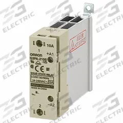 OMRON Solid State Relay (MPN G3PA-220B-VD-X DC5-24). Key specifications — Brand: OMRON; Current Type: AC; Electrical Connection: Screw; Input Current: 20 A.