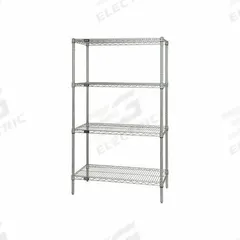 APPROVED VENDOR Wire Shelving Unit: Starter, 72 in x 24 in, 63 in Overall Ht, 4 Shelves, Silver (MPN WR63-2472S). Key specifications — Recommended Environments: Wet; Color: Silver; Material: Stainless Steel; Brand: APPROVED VENDOR.