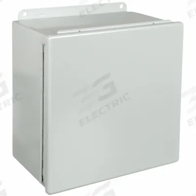 HOFFMAN Enclosure: Steel, 10 in x 10 in x 6 in, NEMA 12/13, Solid Cover - Steel Dust-Tight Enclosures