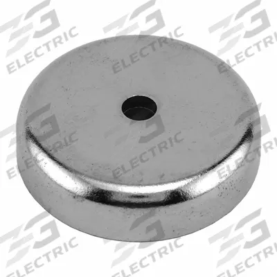 APPROVED VENDOR Rare Earth Magnet: Neodymium, 2 in Outside Dia, 0.271" Tap Size, 0.5 in Thick - Cup Rare Earth Magnets