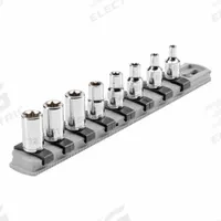 TEKTON Socket Set: 1/4 in Drive, 8 Piece, External Torx, Torx, E4 to E12 (MPN SHD90115). Key specifications — attr1224269: 1/4 in; attr1204685: Not Tether Capable; attr1227399: External Torx Standard Socket Set; attr1204650: E4 to E12; attr1204673: Socket Bits Not Included; attr1204688: TEKTON; attr1224230: Friction; attr1224354: No Thin Wall.