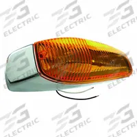 GROTE Cab Marker Lamp: Marker Light, Incandescent, Oval, Amber, Screw, Blunt Cut Wires (MPN 46823). Key specifications — Lens Color: Amber; Brand: GROTE; Electrical Connection: Blunt Cut Wires; Lighting Technology: Incandescent; Mount Type: Screw; SAE Lens Code: P3.