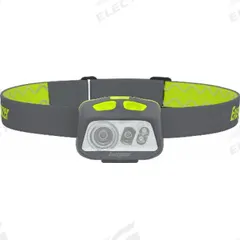 ENERGIZER Headlamp: Rechargeable, 500 lm Max. Brightness, 75 m Max Beam, 3 Light Outputs, Gray (MPN ENY25A32P). Key specifications — attr1391544: USB Type-C Cord; attr1391546: ENERGIZER; attr1440309: Includes 3 AAA.