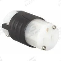 LEGRAND Straight Blade Connector: 5-15R, 125V AC, 15 A, 2 Pole, 3 Wire, Black (MPN PS5269X)