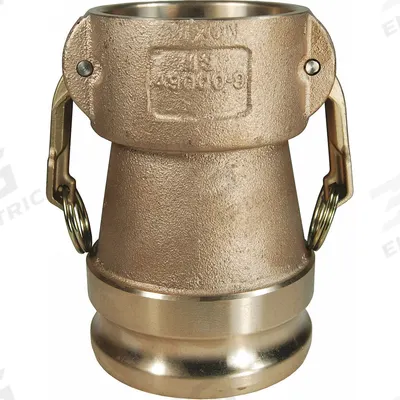 DIXON VALVE & COUPLING Cam and Groove Coupling: 125 psi Max. Working Pressure @ 70 F, 5 1/2 in Overall Lg - Type DA Forged Brass Cam & Groove Fittings