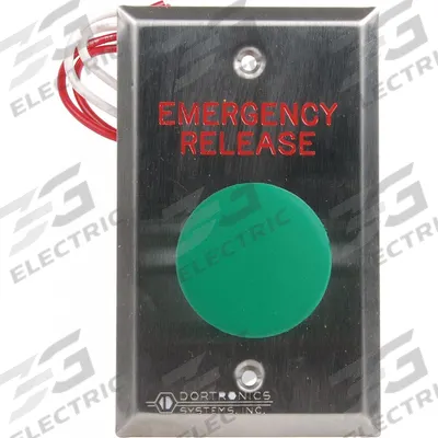DORTRONICS Exit Push Button: 4 1/2 in Ht, 2 in Dp, 2 3/4 in Wd, Silver - Push-to-Exit Buttons