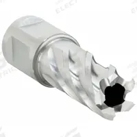 SLUGGER BY FEIN Annular Cutter: 23 mm Cutter Dia, 1 in Max Cutting Dp, Bright, High Speed Steel (MPN 63134229001). Key specifications — attr253884: No; attr253885: Bright; attr253886: High Speed Steel; attr253887: Weldon Flat; attr253888: Metric; attr277149: SLUGGER BY FEIN.