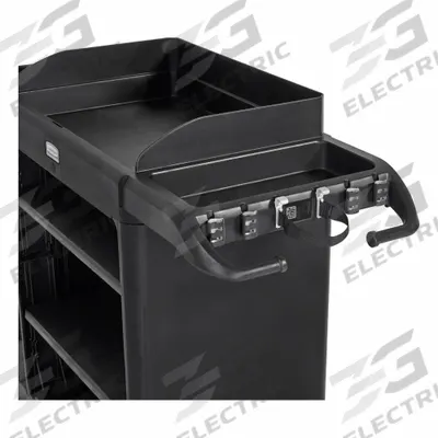 RUBBERMAID COMMERCIAL PRODUCTS Vacuum Holder: Black, 2 3/4 in Overall Ht - Housekeeping Cart Accessories