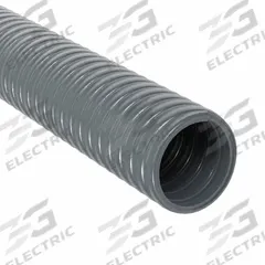 Liquid-Tight Flex Plastic Conduit: 1 1/2 in Trade Size, Gray, 50 ft Nominal Lg, G (MPN G1150). Key specifications — Conduit Color: Gray; Brand: HUBBELL WIRING DEVICE-KELLEMS; Series: G.