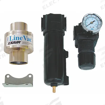 EXAIR Vacuum Conveyor Kit: For 1 1/4 in Hose I.D., 1 in Vacuum ID, 2 3/8 in Vacuum OD - Corrosion-Resistant Vacuum Conveyors