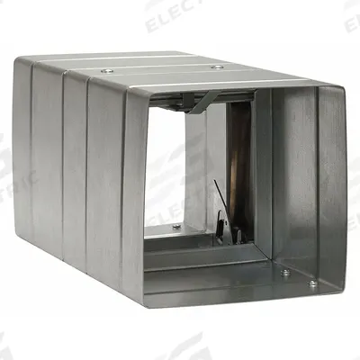 Dayton 5.8"H-W 12"L Grvty Fire Dampr w/Sleeve: Static, 5 3/4 in H, 5 3/4 in W - Rectangular Fire Dampers