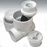 CLEAN CHECK Backwater Valve: 4 in Pipe Size, Socket, PVC, PVC, 75 psi Max. Pressure (CWP) (MPN 97034). Key specifications — Connection Type: Socket; Brand: CLEAN CHECK.