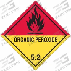 LABELMASTER Organic Peroxide Placard: Organic Peroxide, 3 15/16 in x 4 in, 4 in Label Wd, 500 PK (MPN HMSL520). Key specifications — Material: PVC; Brand: LABELMASTER; Message: Organic Peroxide.