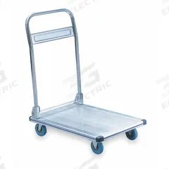 APPROVED VENDOR Platform Truck: 550 lb, 35 1/2 in L x 24 in W x 7 1/4 in H Deck, Rubber, Solid Deck (MPN 2PLG5). Key specifications — Brand: APPROVED VENDOR; Caster/Wheel Configuration: (2) Swivel; Color: Silver; Caster Wheel Width: 1-1/4 in.