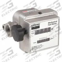 DAYTON Mechanical Flowmeter: Mechanical Flowmeter, Diesel/Gasoline/Oils, Aluminum, 1 in FNPT, FNPT (MPN 40M287). Key specifications — Display Type: Mechanical; Brand: DAYTON; O-Ring Material: Viton; Accuracy: +/-1%; Seal Material: Viton.