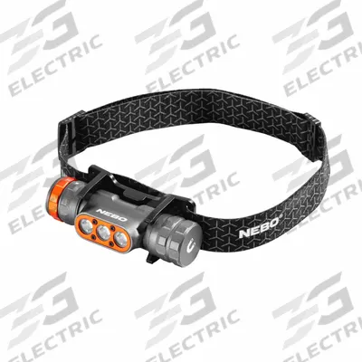 NEBO Headlamp: Rechargeable, 1,500 lm Max. Brightness, 129 m Max Beam, 5 Light Outputs - Rechargeable Headlamps