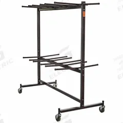 NATIONAL PUBLIC SEATING Chair Cart: 1,320 lb, 67 in L x 33 1/2 in W x 70 in H, For 84 Chairs, Brown. Key specifications — Frame Color: Brown; Brand: NATIONAL PUBLIC SEATING; Caster/Wheel Configuration: (4) Swivel.