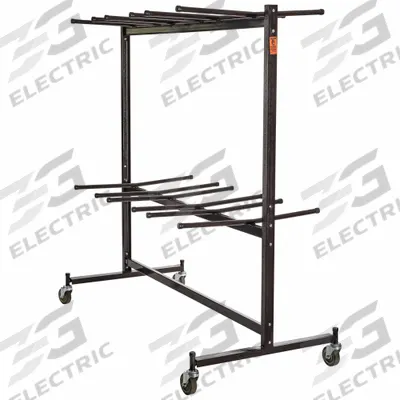 NATIONAL PUBLIC SEATING Chair Cart: 1,320 lb, 67 in L x 33 1/2 in W x 70 in H, For 84 Chairs - Hanging Racks for Folding Chairs