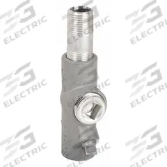 Sealing Fitting - Vertical and Horizontal: Aluminum, 1 in Trade Size, Male to Female (MPN EYM-100AL). Key specifications — Brand: APPLETON ELECTRIC; Finish: Powder Coated; Connection Type: Threaded; Thread Gender: Male to Female; Ends - Hazardous Fittings: 1 in FNPT x 1 in MNPT; Material: Aluminum; Hazardous Location Rating: Class III; Thread Type: NPT.