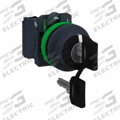 SCHNEIDER ELECTRIC Selector Switch: 3 Position, 30 mm Panel Mounting Size, 2NO, Series XB5 (MPN XB5FG03). Key specifications — Manufacturer Part Number: XB5FG03; Brand: SCHNEIDER; Switch Action: Maintained/Maintained/Maintained; Contact Form: 2NO; Key Removal Position: Any Position.