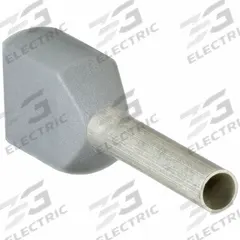 PANDUIT Wire Ferrule: 18 AWG Max Wire Size, Holds 2 Wire, Gray, Polypropylene, 0.08 in Ferrule Dia (MPN FTD76-10-D). Key specifications — Brand: PANDUIT.