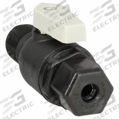 PARKER Manual Two-Way Ball Valve: 3/8 in, Polypropylene, Straight, Sweat x MNPT, Full Port Ball Port (MPN FTPPB4VMC6). Key specifications — Brand: PARKER; Handle: Lever.