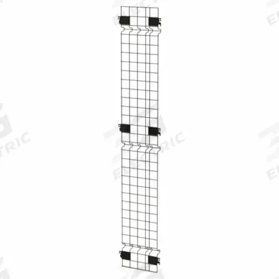 HUSKY RACK & WIRE Welded Wire Panel: 5 ft H x 1 ft W x 1 1/2 in D, Black - Husky Rack & Wire Quick-Assemble Woven-Wire Partition Components